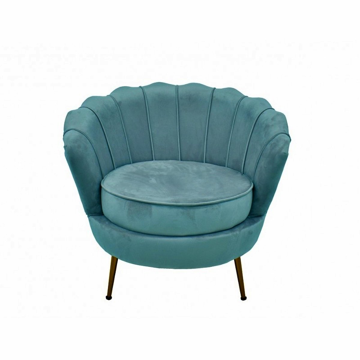 Armchairs in Turquoise Velvet by Spanish Manufactory, Set of 2