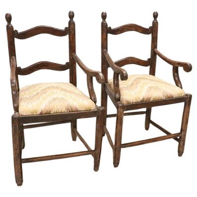 Armchairs in Walnut, 18th Century, Set of 2-DCO-1757162