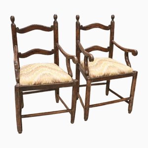 Armchairs in Walnut, 18th Century, Set of 2-DCO-1757162