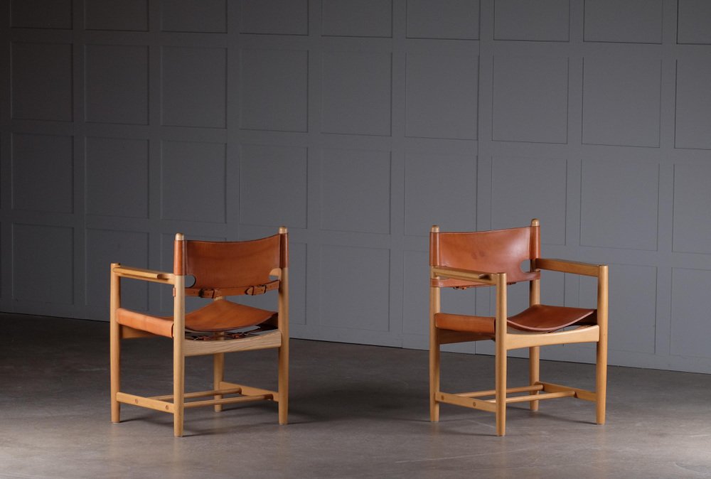 Armchairs Model 3238 attributed to Børge Mogensen, 1960s, Set of 2