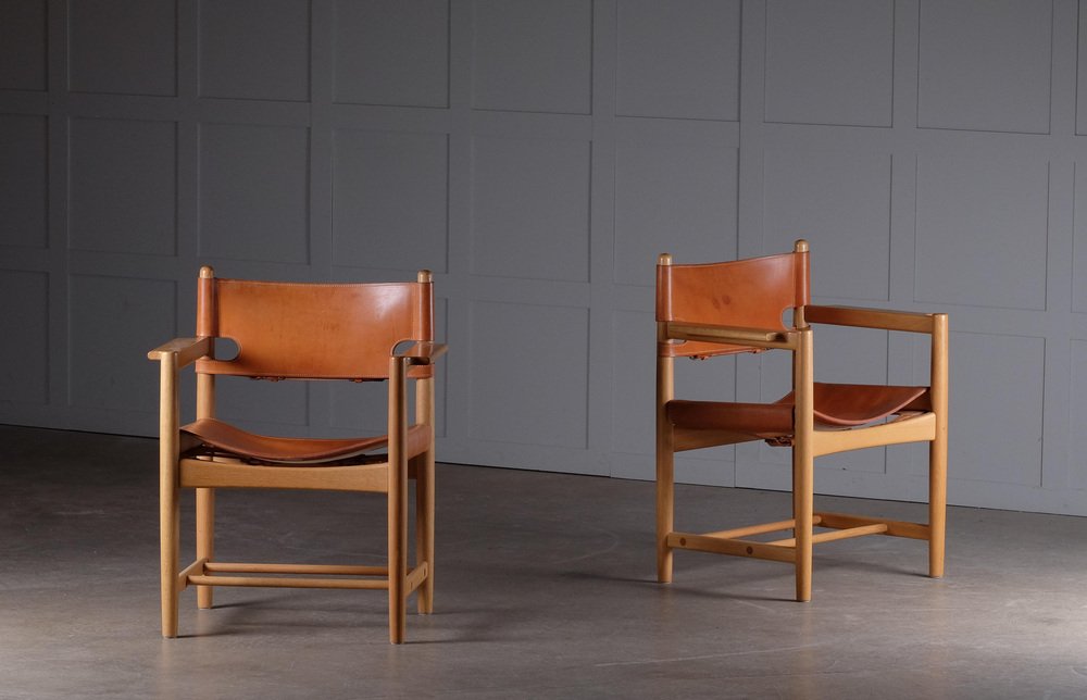 Armchairs Model 3238 attributed to Børge Mogensen, 1960s, Set of 2