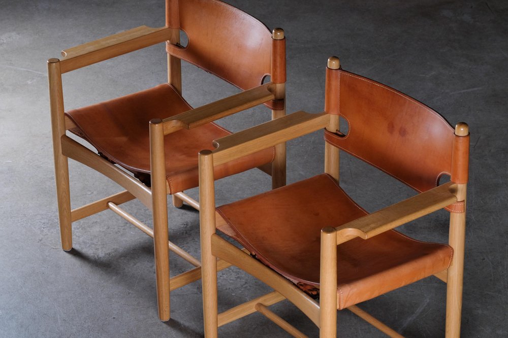 Armchairs Model 3238 attributed to Børge Mogensen, 1960s, Set of 2