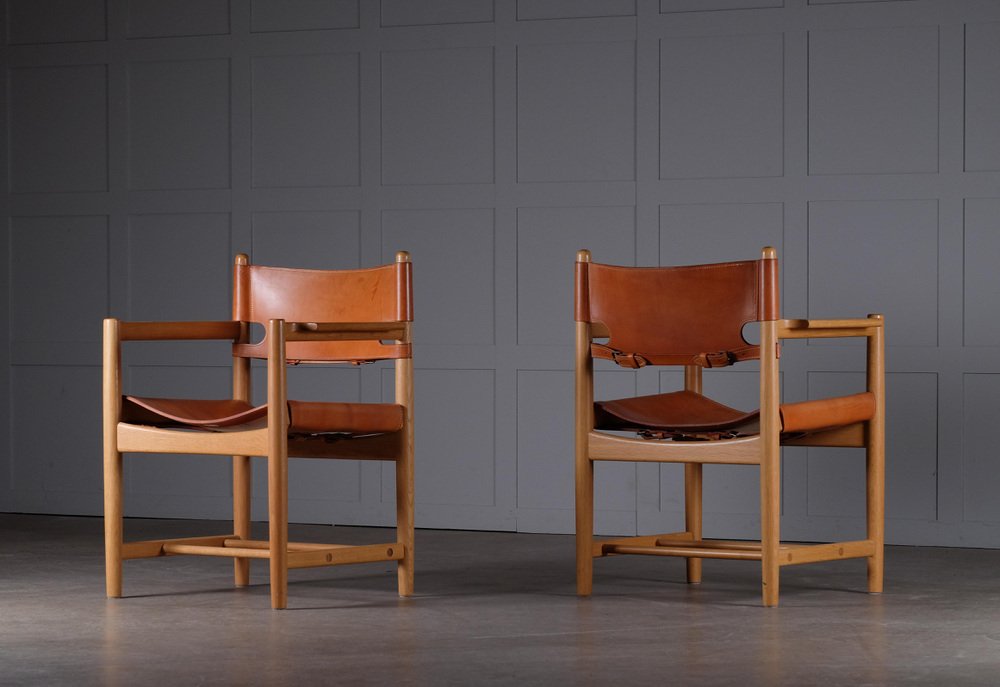 Armchairs Model 3238 attributed to Børge Mogensen, 1960s, Set of 2