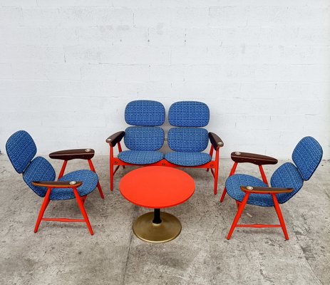 Armchairs, Sofa and Coffee Table by Marco Zanuso for Poltronova, 1960s, Set of 4-RNN-1056249