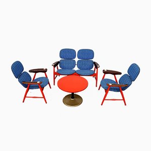 Armchairs, Sofa and Coffee Table by Marco Zanuso for Poltronova, 1960s, Set of 4-RNN-1056249