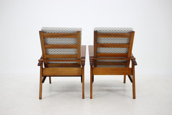 Armchairs & Stools by Antonin Heythum, Czechoslovakia, 1930s, Set of 4-TZ-659707