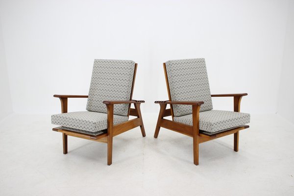 Armchairs & Stools by Antonin Heythum, Czechoslovakia, 1930s, Set of 4-TZ-659707