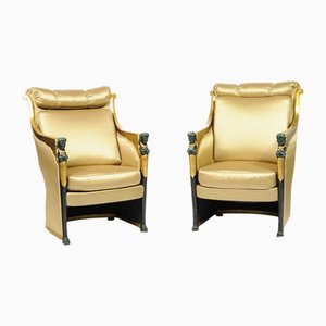 Armchairs with Character Heads, 1920s, Set of 2-OGW-1680698