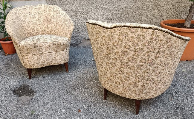 Armchairs with Conical Legs, 1950s, Set of 2-OHK-1738970