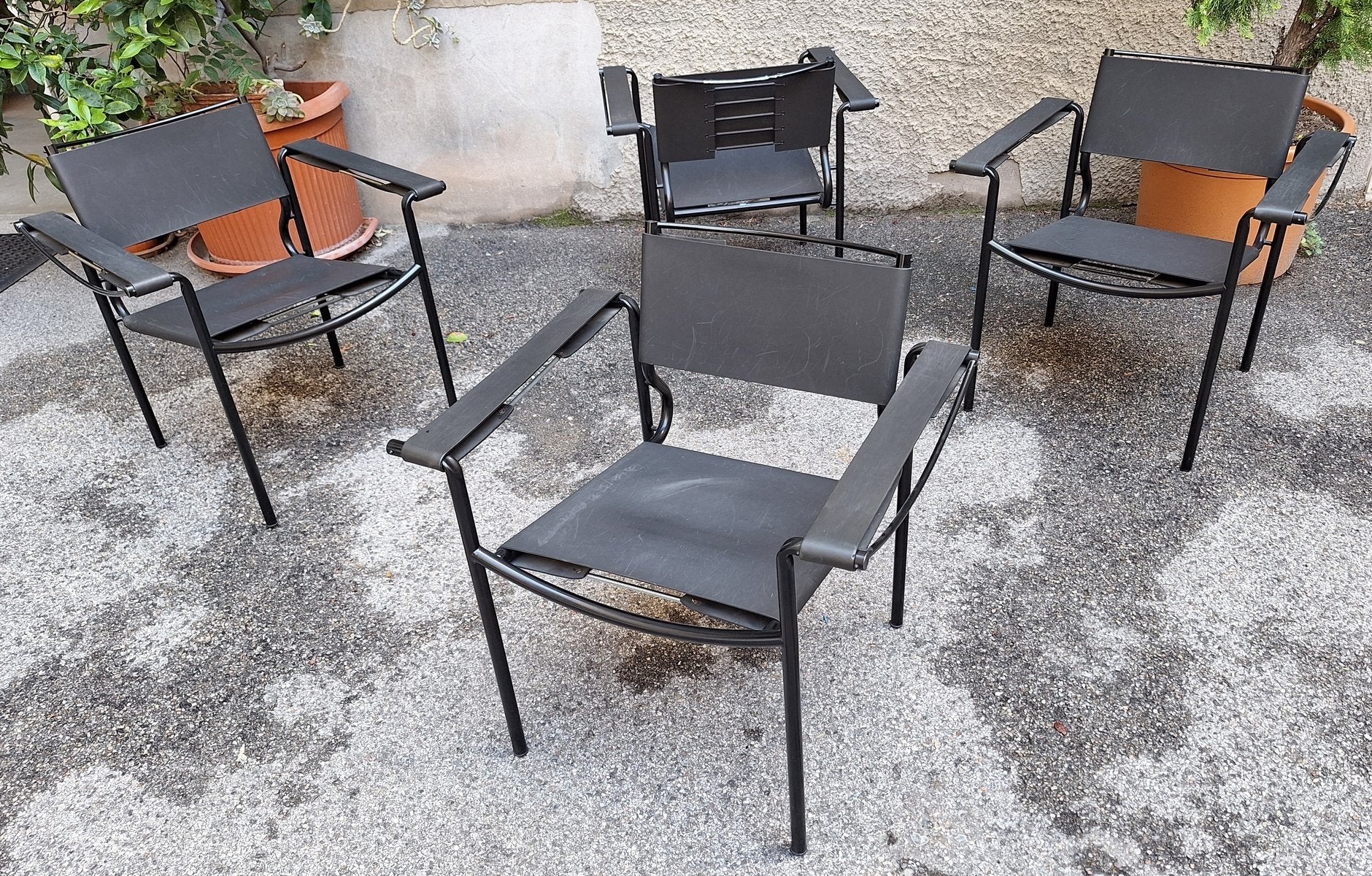 Armchairs with Rubber Seat by Giandomenico Belotti for Alias, 1980s, Set of 2