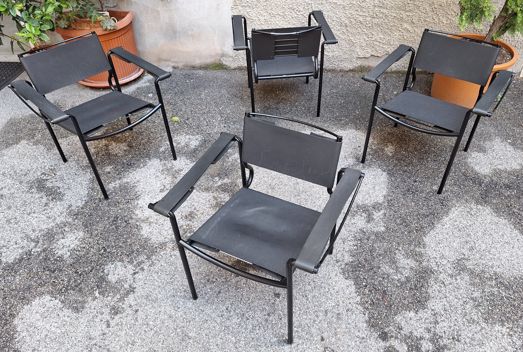 Armchairs with Rubber Seat by Giandomenico Belotti for Alias, 1980s, Set of 2