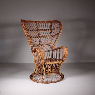 Armchairs with Wicker Structure by Lio Carminati, 1950s, Set of 2-VJY-2018365