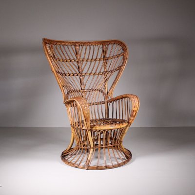 Armchairs with Wicker Structure by Lio Carminati, 1950s, Set of 2-VJY-2018365