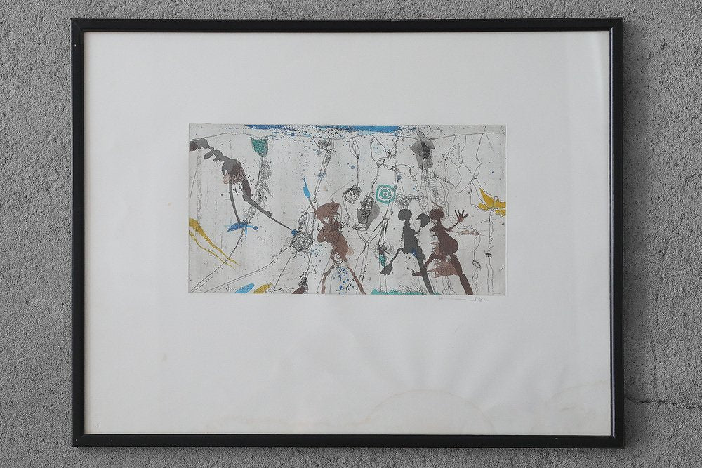 Armin Sandig, Smurf, 1987, Color Etching, Framed