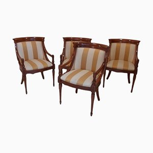 Armrest Chairs in Mahogany, Set of 4-TCS-1334923