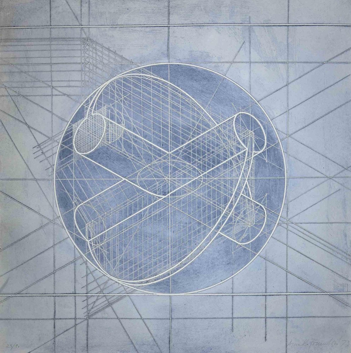 Arnaldo Pomodoro, Presenza Grafica, Original Etching, 1973