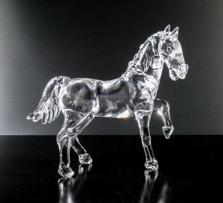 Arnaldo Zanella, Horse Sculpture, 1980s, Murano Glass-OJE-1805013