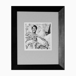 Arnaud Kool, Portrait of Prince, 2011, Ink Drawing, Framed-WCM-1347444