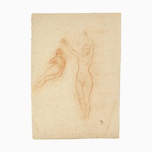 Arnold Heldink, Nudes Study, Pastel Drawing, Early 20th Century-ZCI-852360