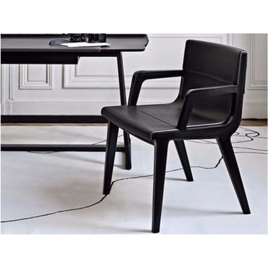 ACANTO '14 - Upholstered Oak Chair with Armrests