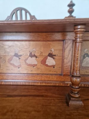 Art & Crafts Buffet Cabinet with Dutch Scenery, 1890s-DGW-2035324