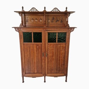 Art & Crafts Buffet Cabinet with Dutch Scenery, 1890s-DGW-2035324