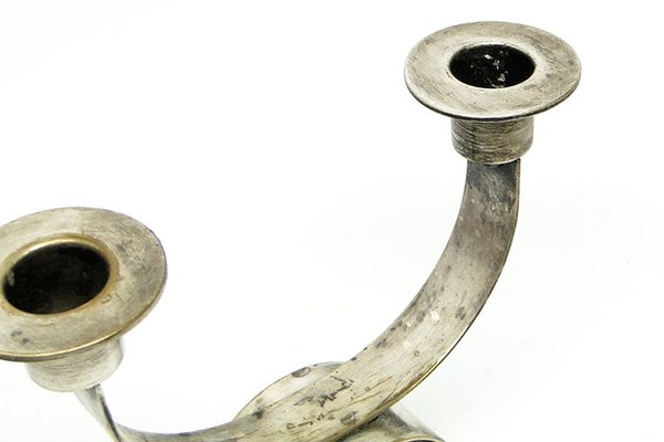 Art Deco 2-Armed Candleholder from WMf, Germany, 1930s-BKO-1419655