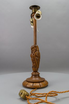 Art Deco 2-Light Owl Sculpture Table or Desk Lamp, Germany, 1920s-KEG-1740084