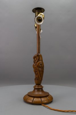 Art Deco 2-Light Owl Sculpture Table or Desk Lamp, Germany, 1920s-KEG-1740084