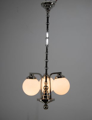 Art Deco 3-Arm Chandelier, 1920s-TZ-1062767