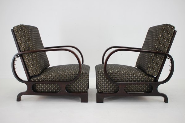 Art Deco Adjustable Armchairs, Czechoslovakia, 1930s, Set of 2-TZ-1724411