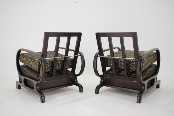 Art Deco Adjustable Armchairs, Czechoslovakia, 1930s, Set of 2-TZ-1724411