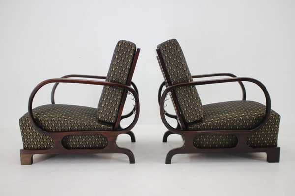 Art Deco Adjustable Armchairs, Czechoslovakia, 1930s, Set of 2-TZ-1724411