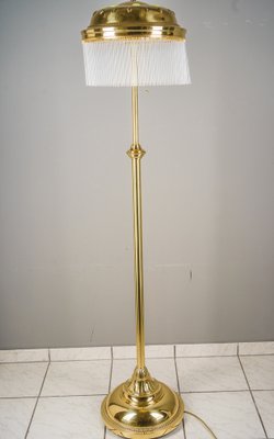 Art Deco Adjustable Floor Lamp with Opaline Glass Sticks, 1920s-SPD-1820641