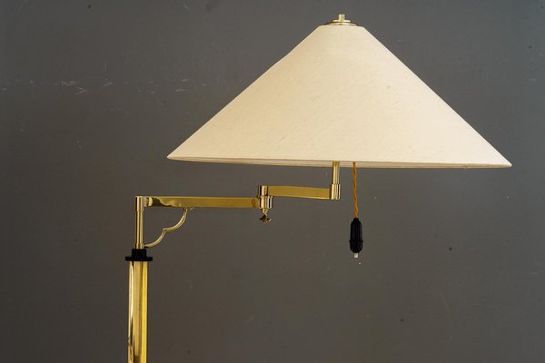 Art Deco Adjustable Swivel Floor Lamp with Fabric Shade, Vienna, 1920s-SPD-1784447