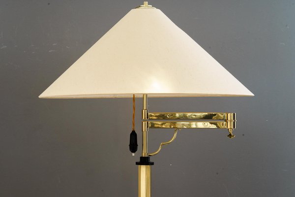 Art Deco Adjustable Swivel Floor Lamp with Fabric Shade, Vienna, 1920s-SPD-1784447