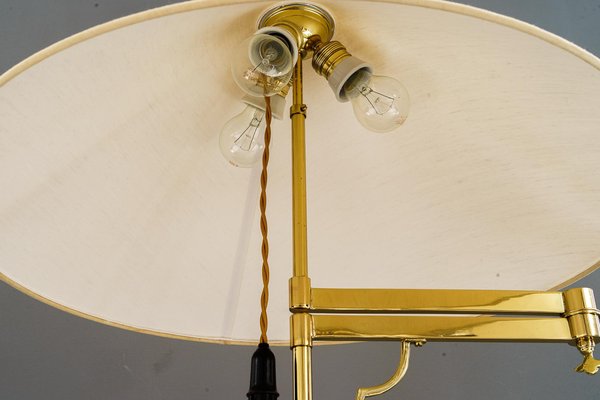 Art Deco Adjustable Swivel Floor Lamp with Fabric Shade, Vienna, 1920s-SPD-1784447