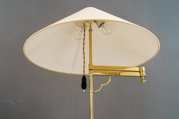 Art Deco Adjustable Swivel Floor Lamp with Fabric Shade, Vienna, 1920s-SPD-1784447