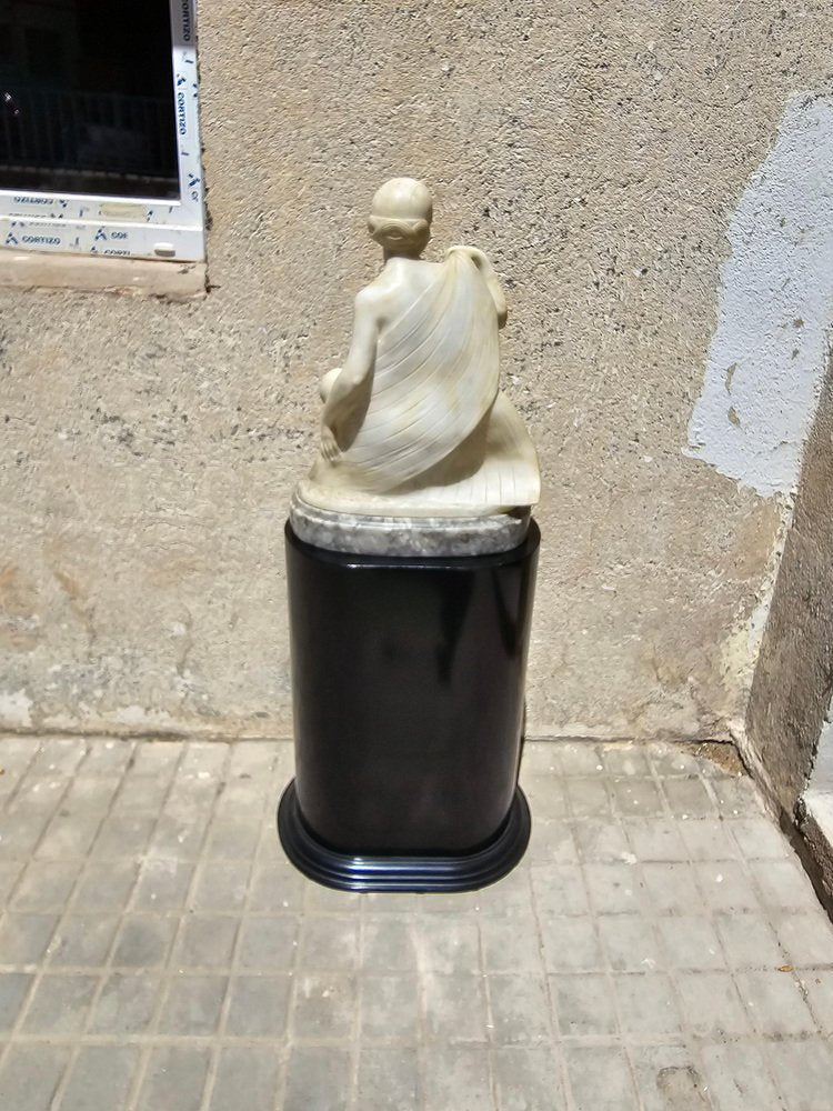 Art Deco Alabaster Dancer Sculpture, 1920