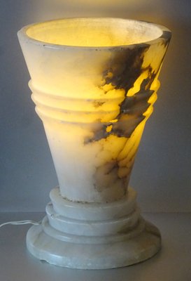 Art Deco Alabaster Lamp, 1930s-GT-1167947