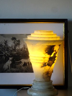 Art Deco Alabaster Lamp, 1930s-GT-1167947