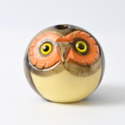 Art Deco Alabaster Owl Pen Stand, 1960s-IXK-1819569