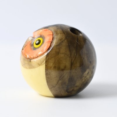 Art Deco Alabaster Owl Pen Stand, 1960s-IXK-1819569