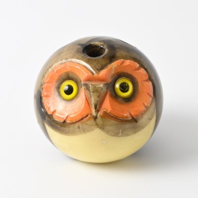 Art Deco Alabaster Owl Pen Stand, 1960s-IXK-1819569