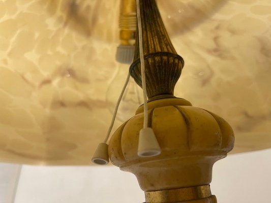 Art Deco Alabaster Table Lamp, 1940s-JJC-1761695