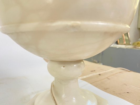 Art Deco Alabaster Urn Uplighter Table Lamp, France, 1960s-UR-1734464