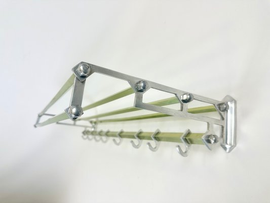 Art Deco Aluminium Coat Rack, 1950s-ZCY-2032495