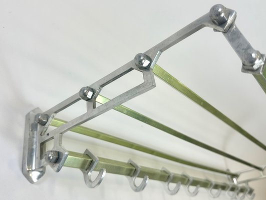 Art Deco Aluminium Coat Rack, 1950s-ZCY-2032495