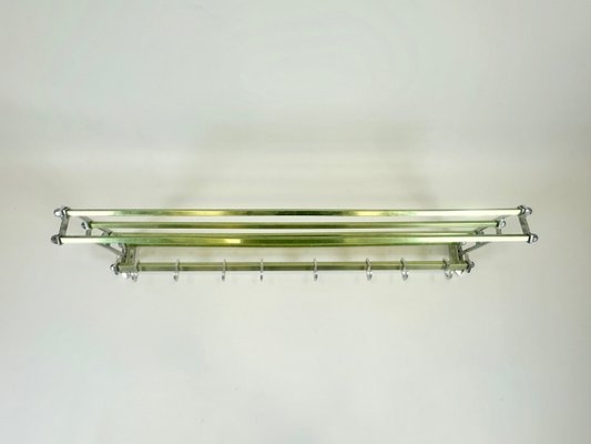 Art Deco Aluminium Coat Rack, 1950s-ZCY-2032495