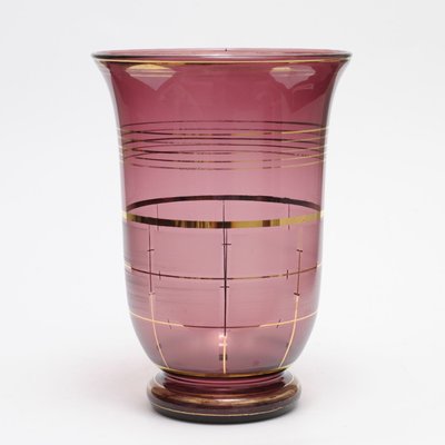 Art Deco Amethyst Glass Vase from De Rupel Boom, 1930s-IXK-780657